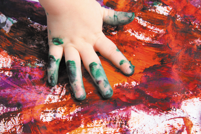 finger painting is fun!