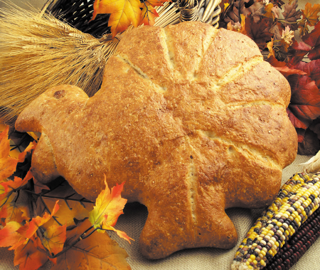 turkey-shaped bread